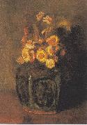 Vincent Van Gogh Ginger Pot with chrysanthemums oil painting reproduction